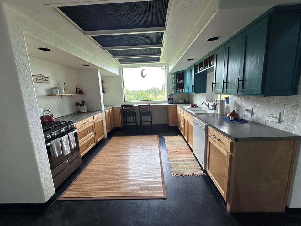 What a kitchen!! What a view! 