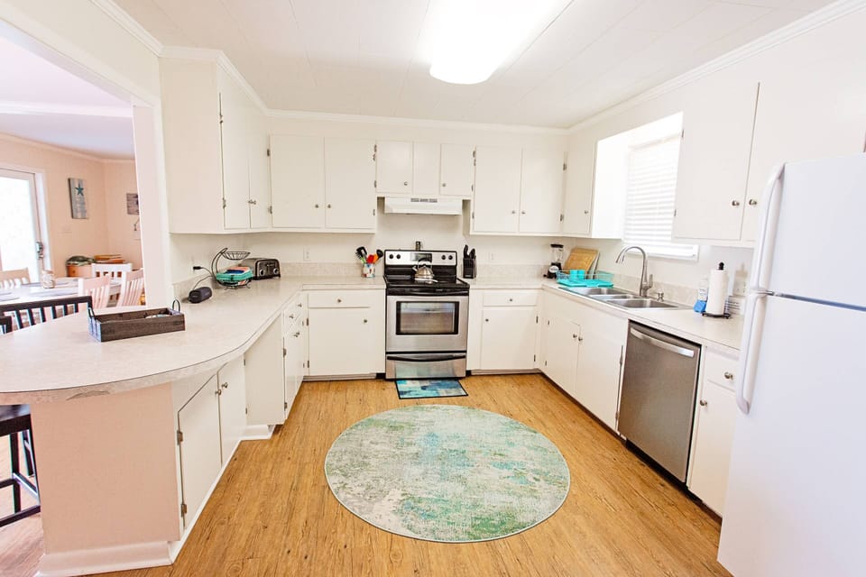 Lorraine's has a spacious kitchen with all the amenities needed to cook a great meal