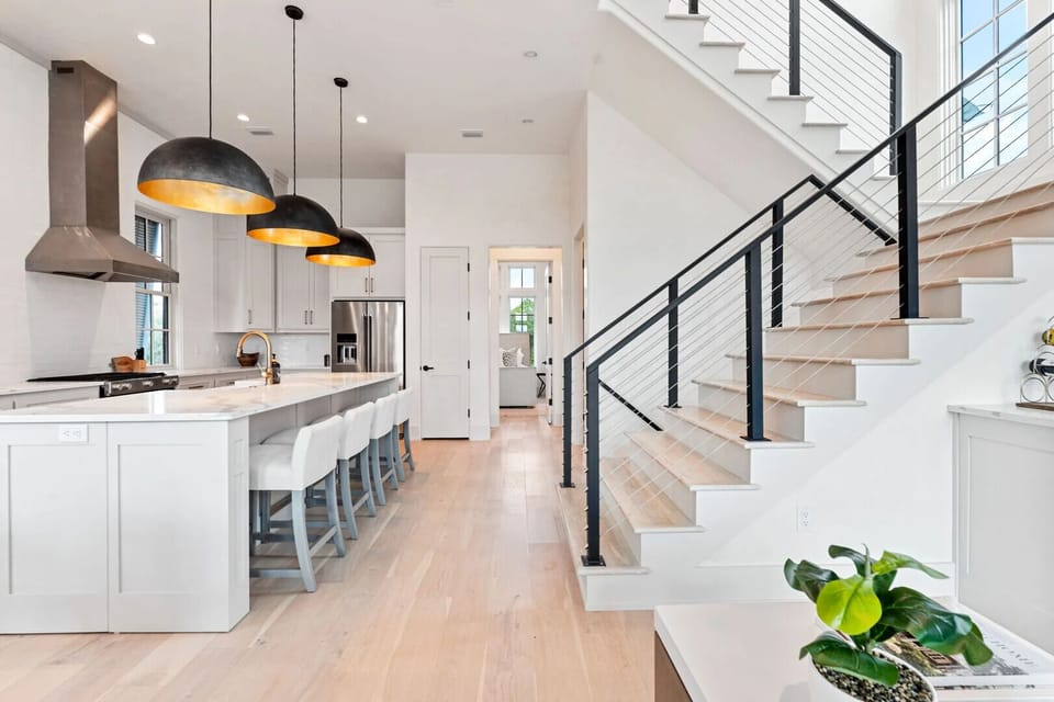 Transition upstairs.