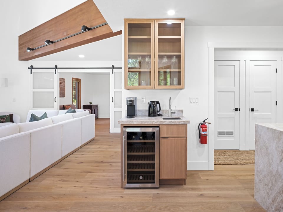 Kitchen with wine fridge