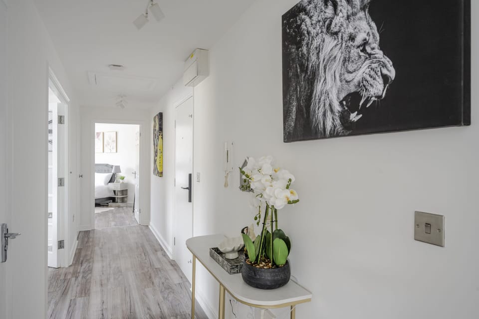 Corridor - Entrance to Second Bedroom & Living Room + Console Table