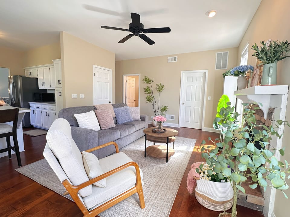 2nd living room with seating sofa and chair
