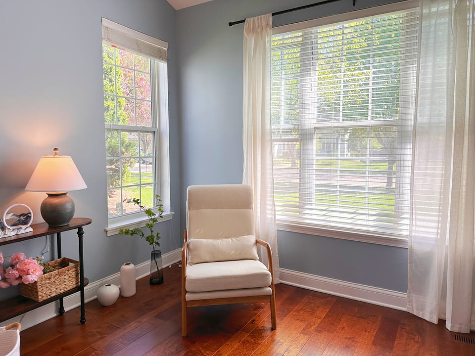 Seating chair by the window