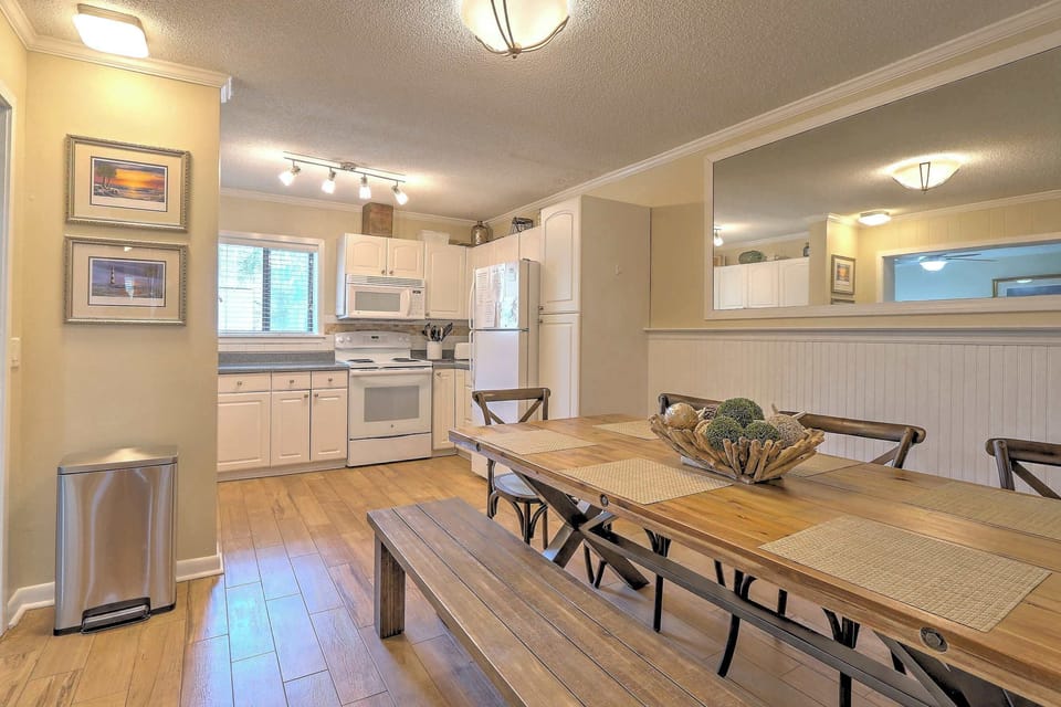 Dining table with seating for 8 