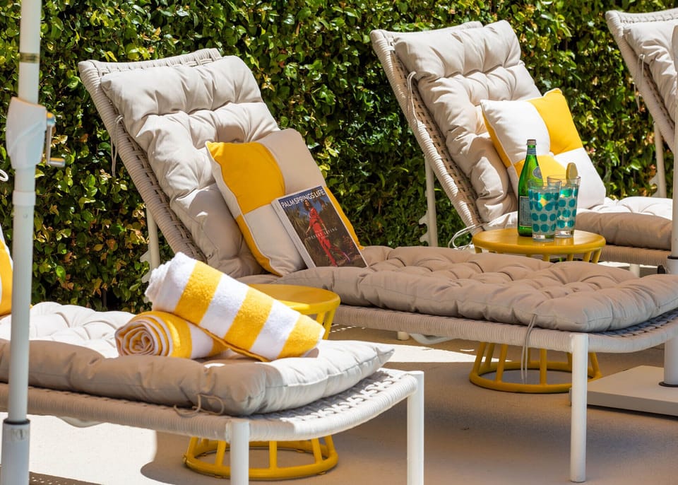 Several lounge chairs