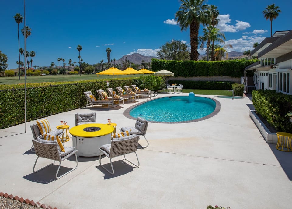 Saltwater pool & spa. Approximately 16’x35’x8′ deep. Plenty of lounge seating