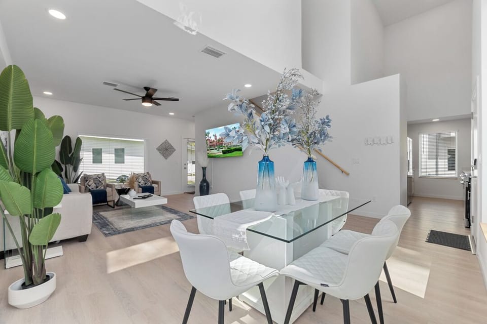 Sleek open dining area perfect for shared meals.