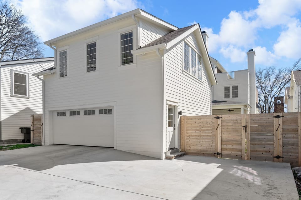 Parking at the back of the house is convenient