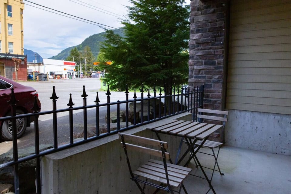 Private ground floor balcony.