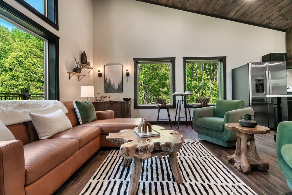 Curl up, unwind, and let the fireplace work its magic