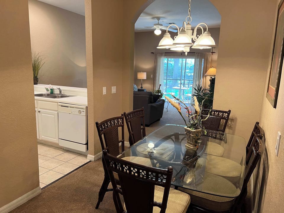 Dining table with seating for 6