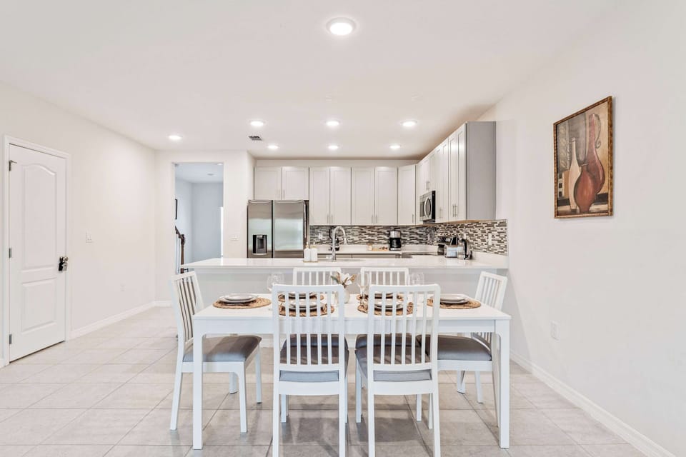 Dining table with seating for 6