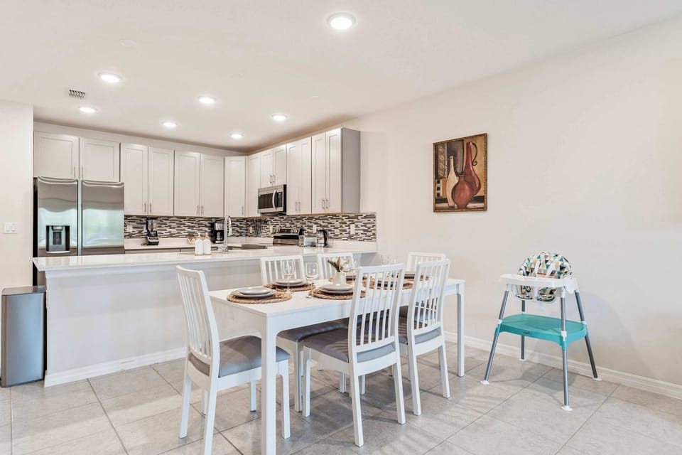 Dining table with seating for 6