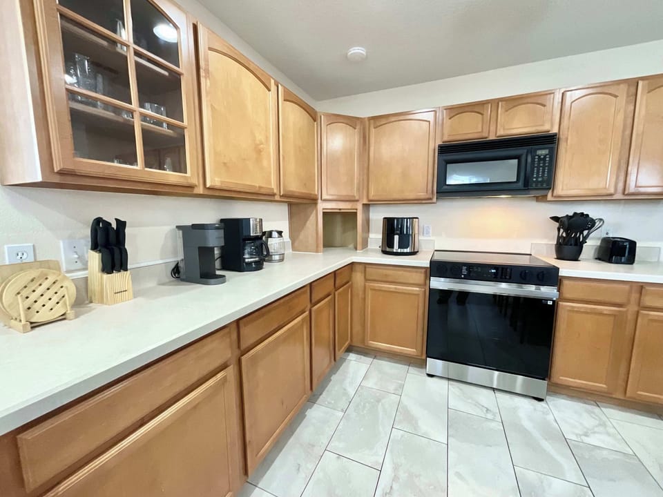 Meals will be made easy in the full kitchen