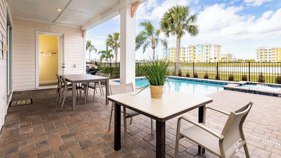 Lounge the day away or dine alfresco on the shaded patio