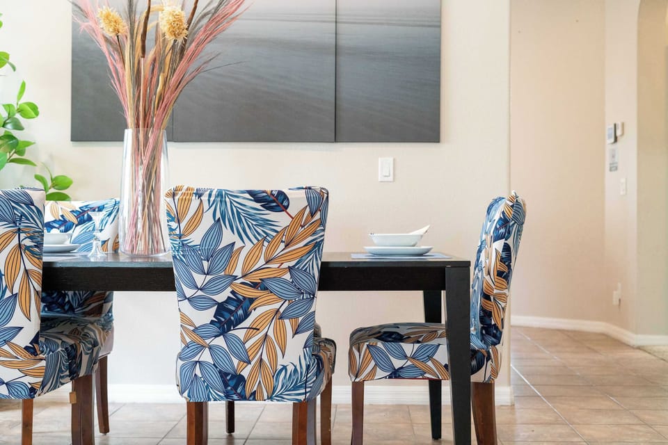 Dining table with seating for 6