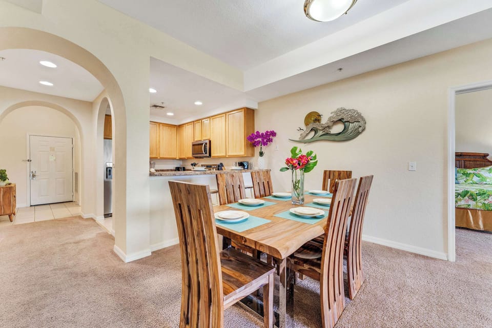 Dining table with seating for 6