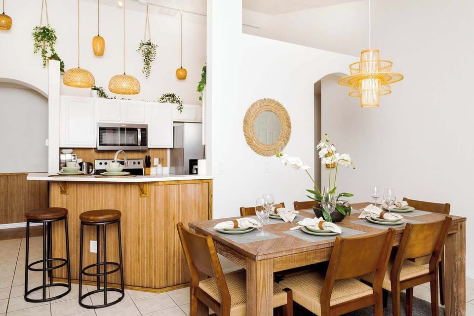 Dining table with seating for 6