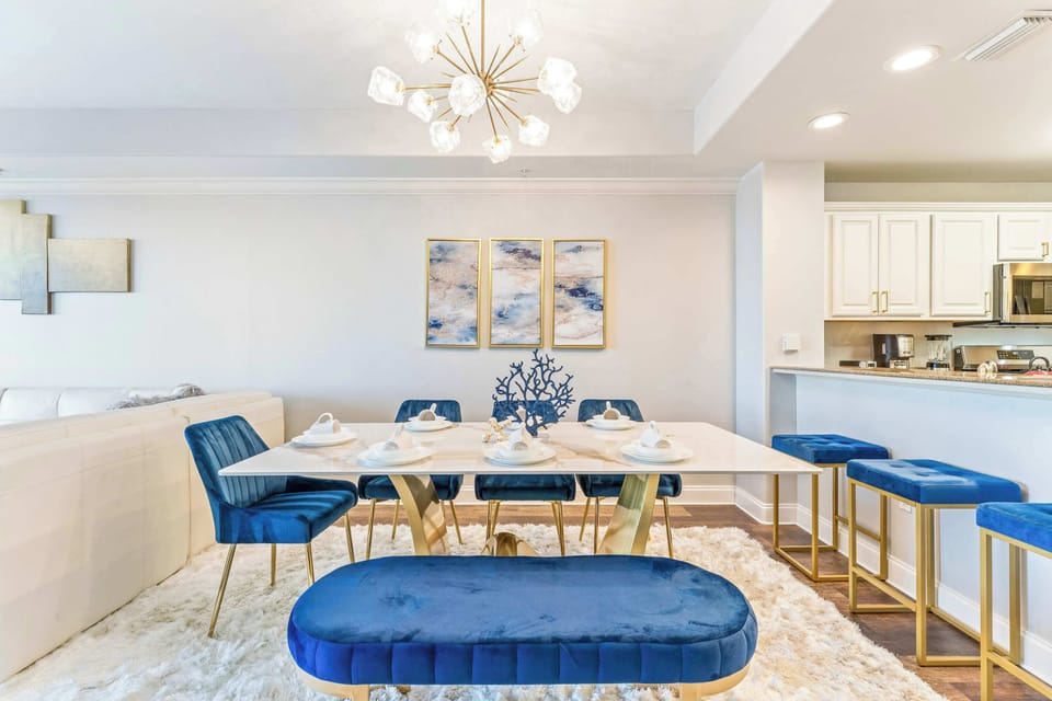 Dining table with seating for 7