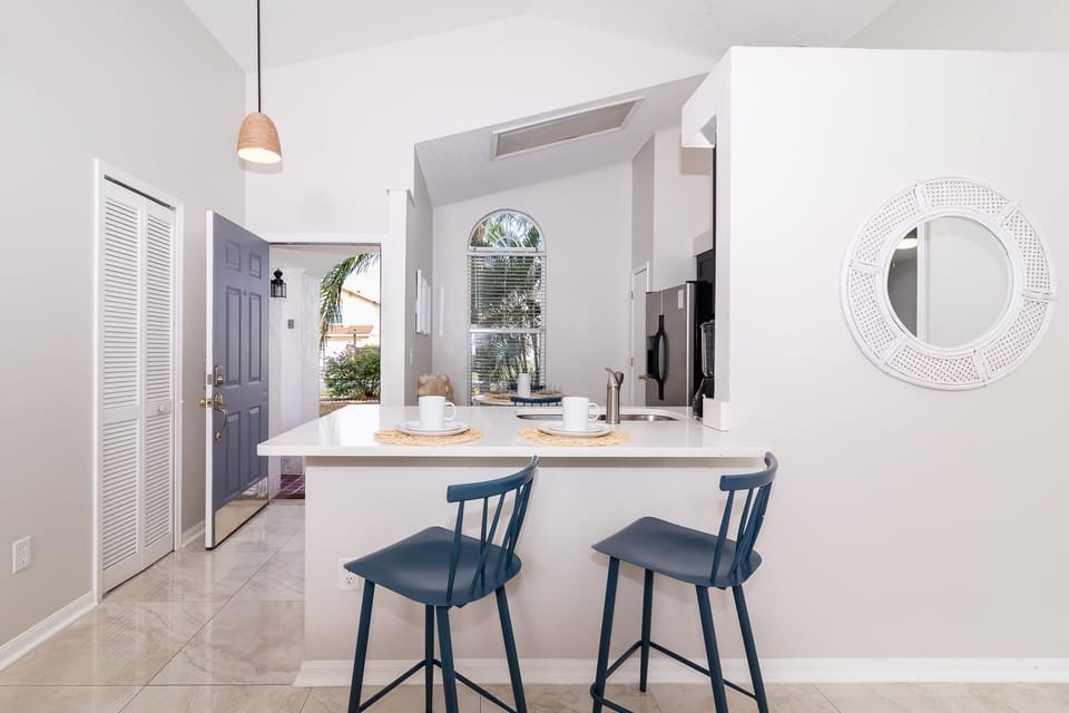Bar stool seating for 2