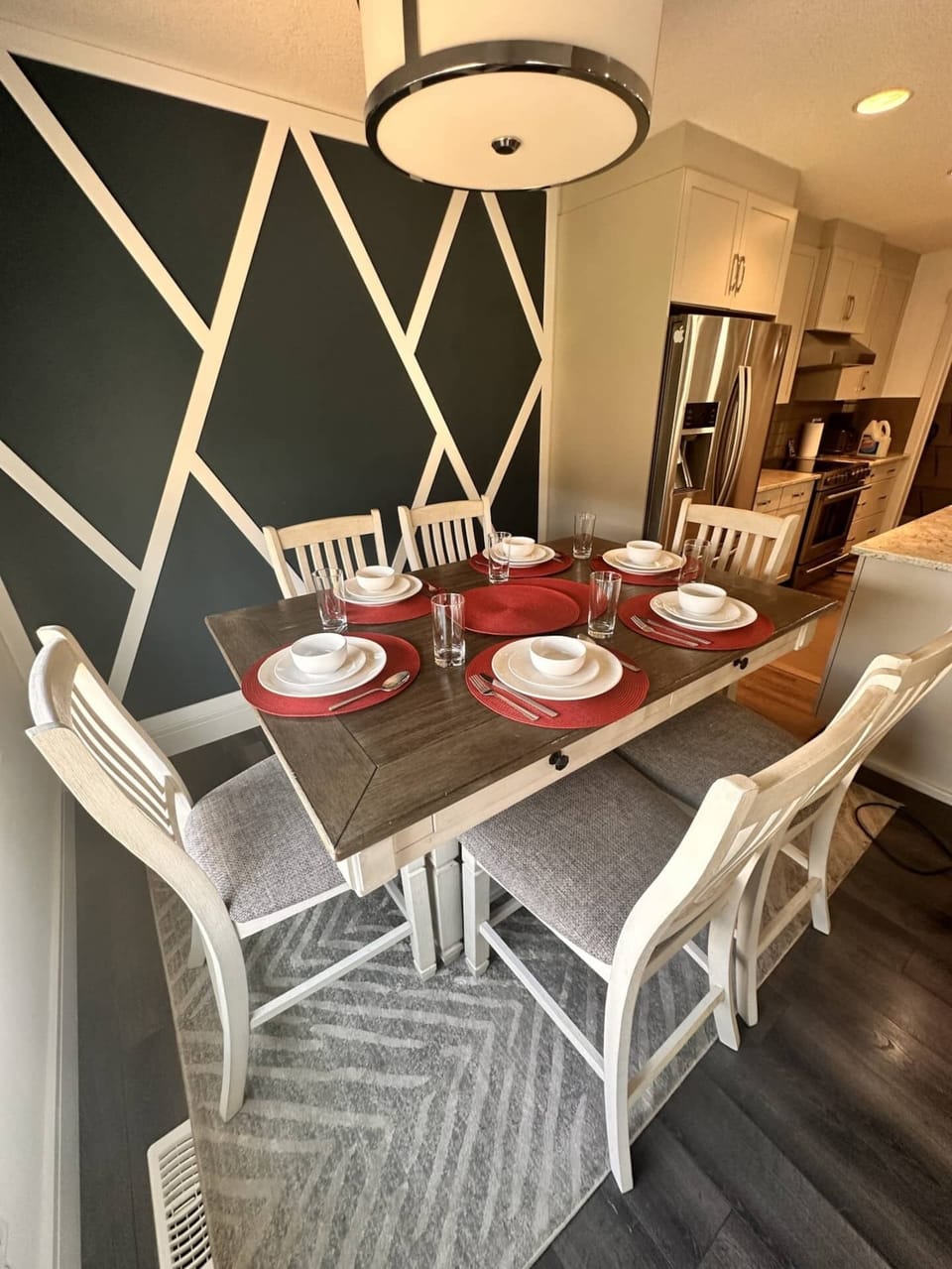 Dining Table with Crockery and Cutlery