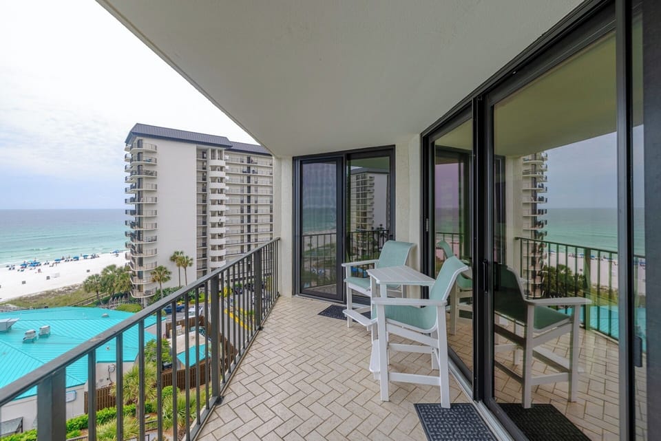 Overlooking the lagoon pool and beach