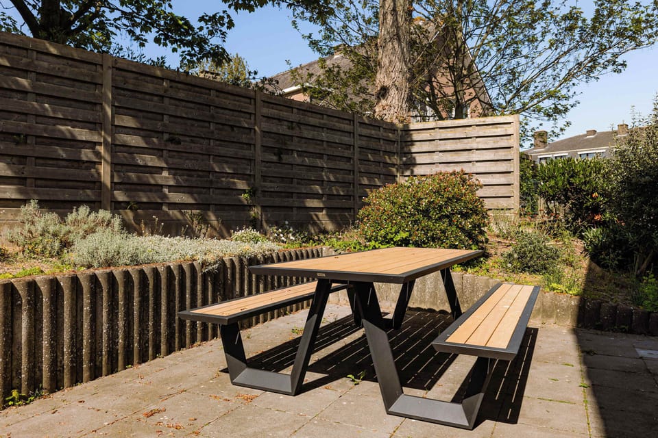 Ideal spot to enjoy a glass in the sun or eat a meal outside