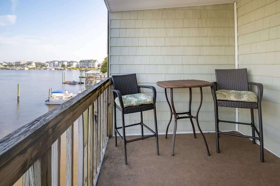 Waterfront Balcony on Carolina Beach Canal