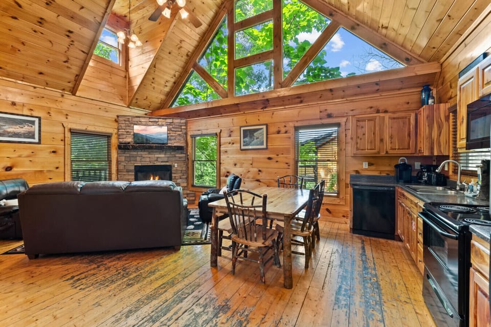 Gather around the dining table for homemade meals, family games, or stories from the day’s adventures. The open layout invites connection and comfort.