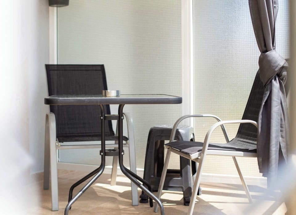 Relax on the balcony of this accommodation