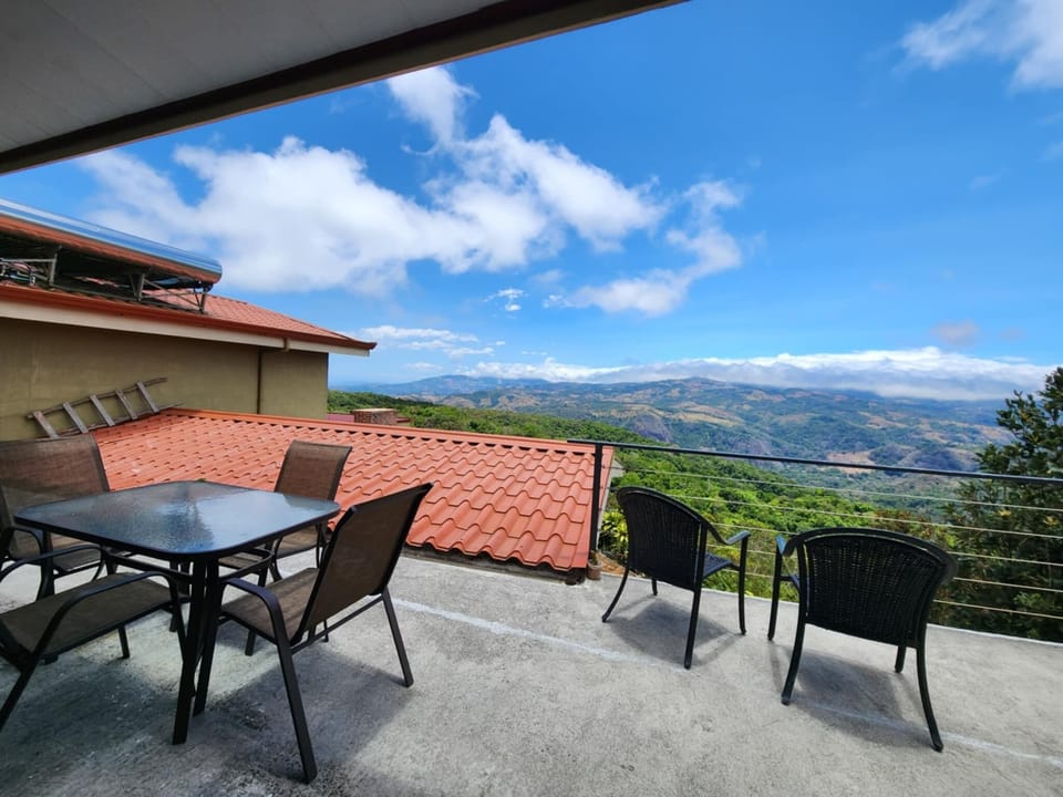 Second story porch gives the best view of the mountains and the Gulf of Nicoya. 