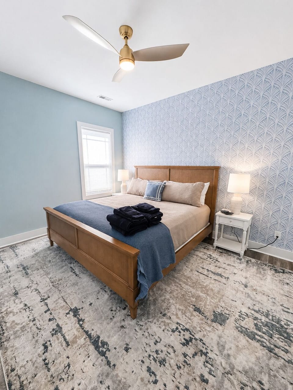 Secondary king bedroom with smart TV and space to remote work, if needed.