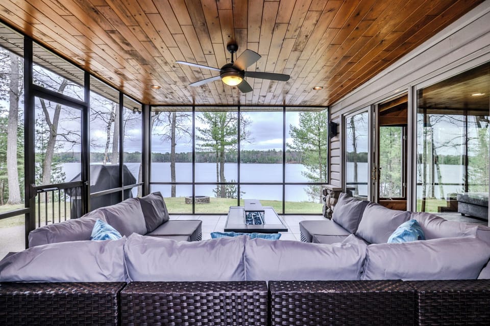Lakeside screened in porch