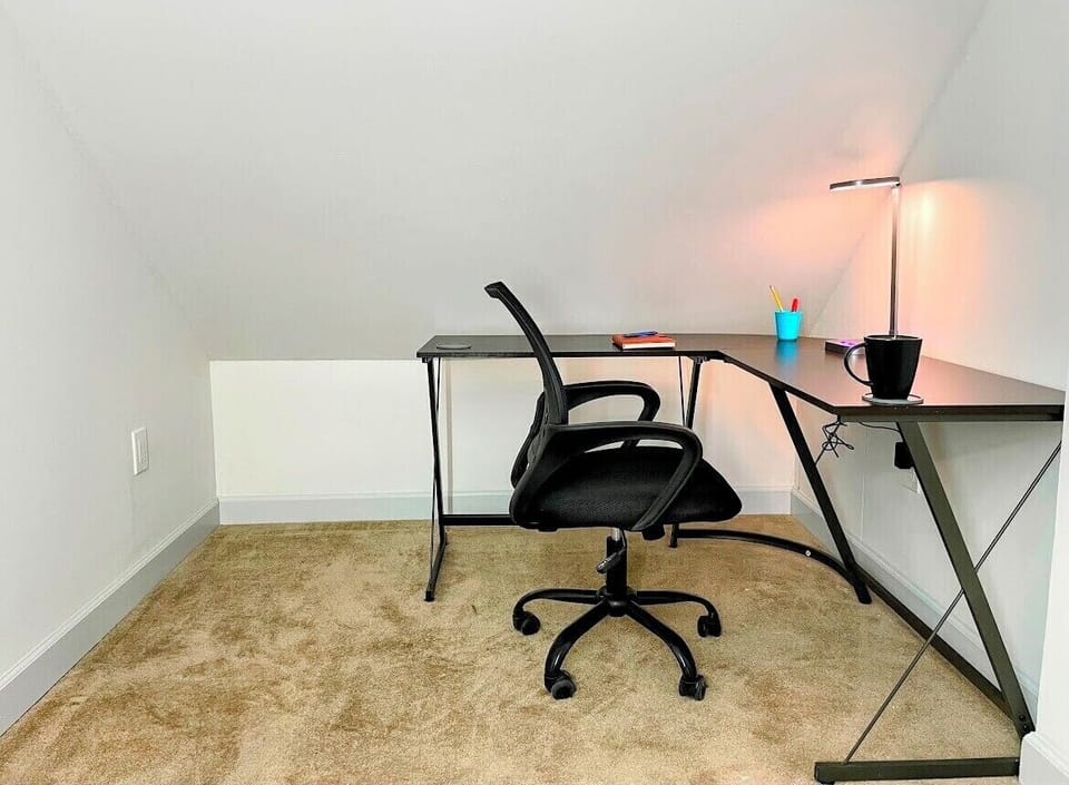 Quiet workspace; perfect for remote work or study sessions