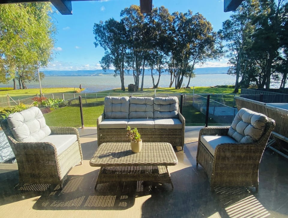 Lounging on the deck