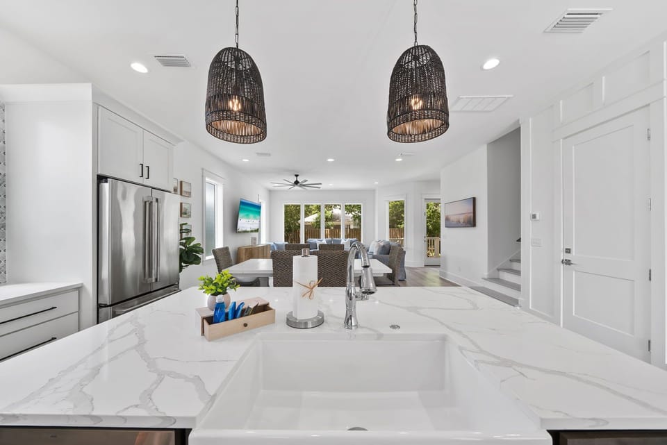 Sea More | Gourmet Stocked Kitchen | View From The Kitchen Island | 1st Floor