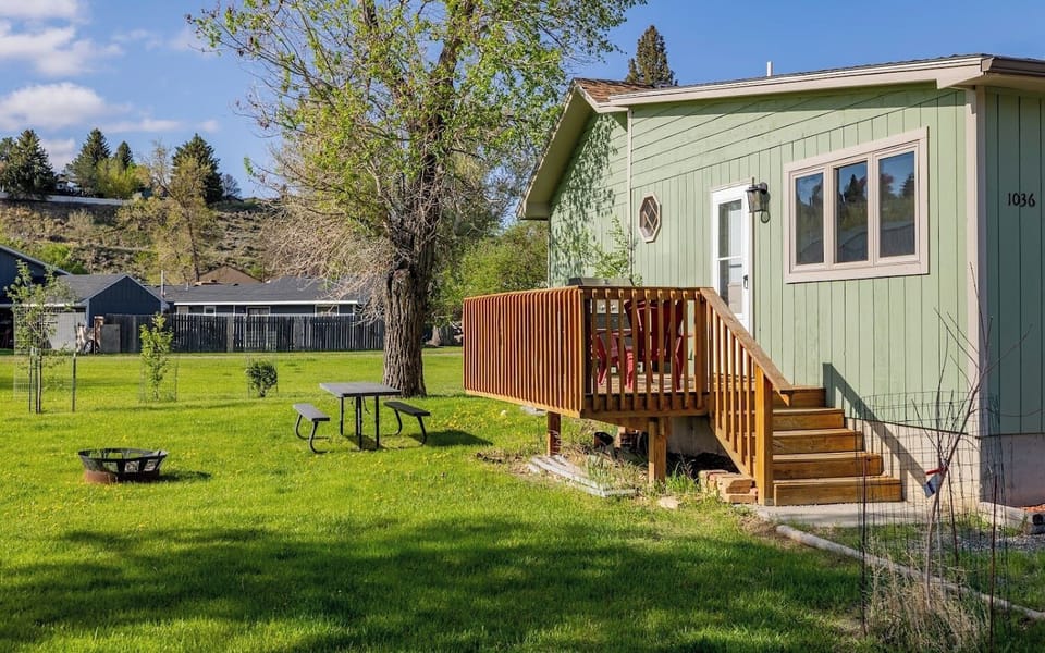 Enjoy the open space outdoors for grilling, dining and around the outdoor firepit