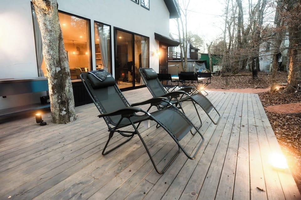 We have reclining chairs available! Relax in a reclining chair while looking up at the sky.