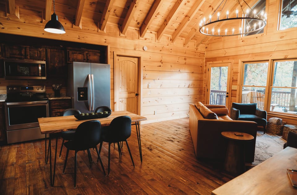 Cook and chill- open kitchen flows into a cozy living room with natural light