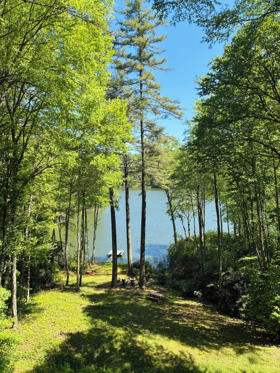 View of the lake from the upper deck.