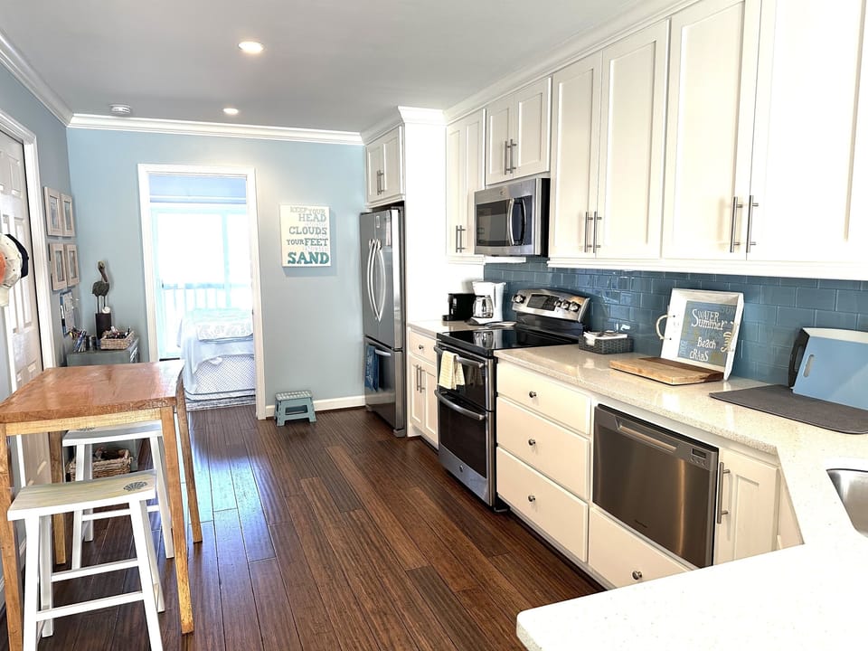 Fully remodeled and stocked kitchen