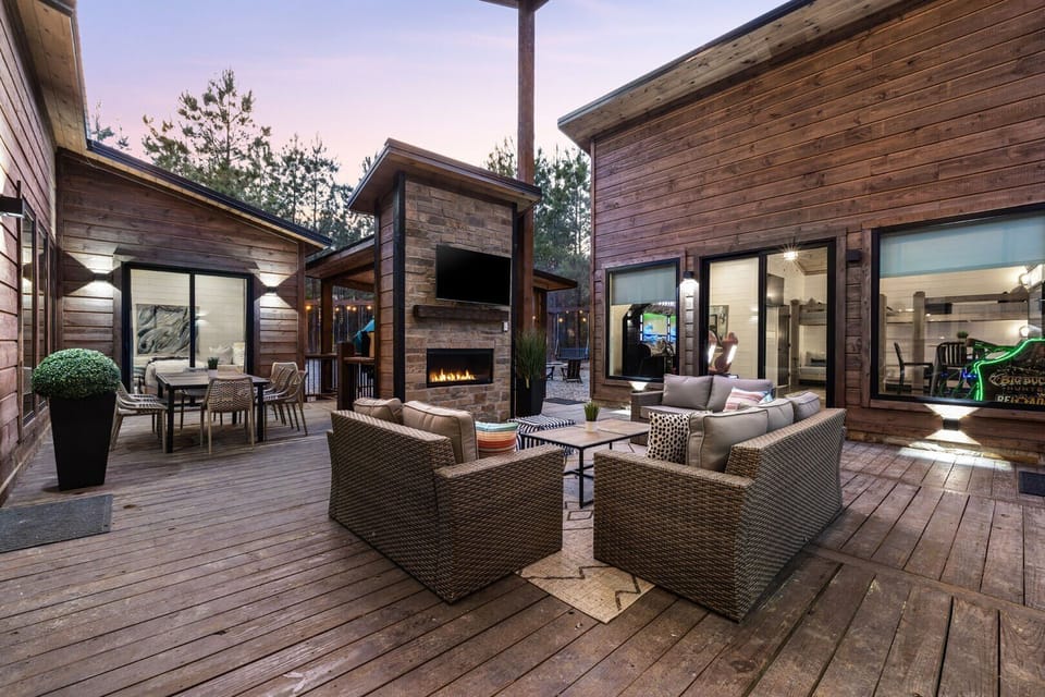 GameTime cabin: Massive deck to hang out in