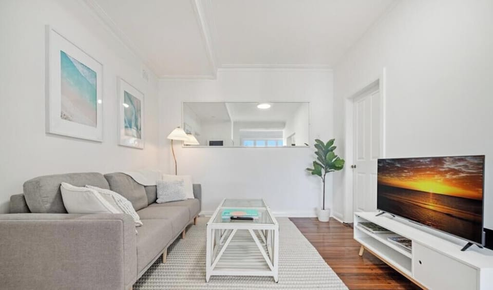 Comfortable sofa and TV