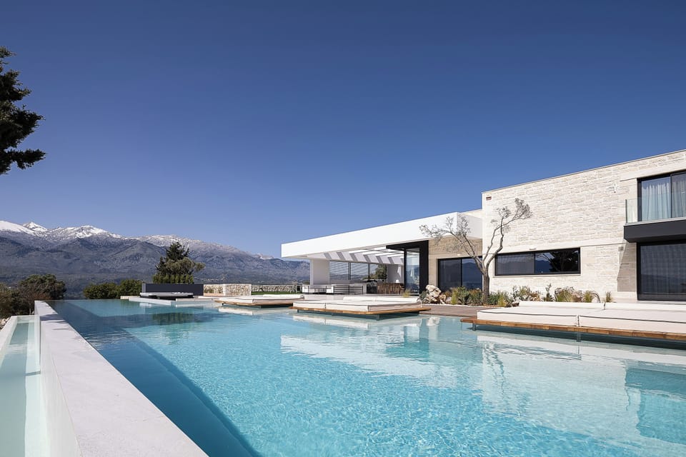 A private, 25m. long swimming pool, (175 sq.m) 1.5 m deep with step access.