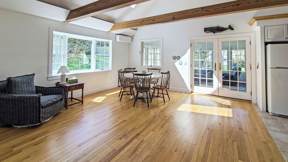Open and bright kitchen and dining area