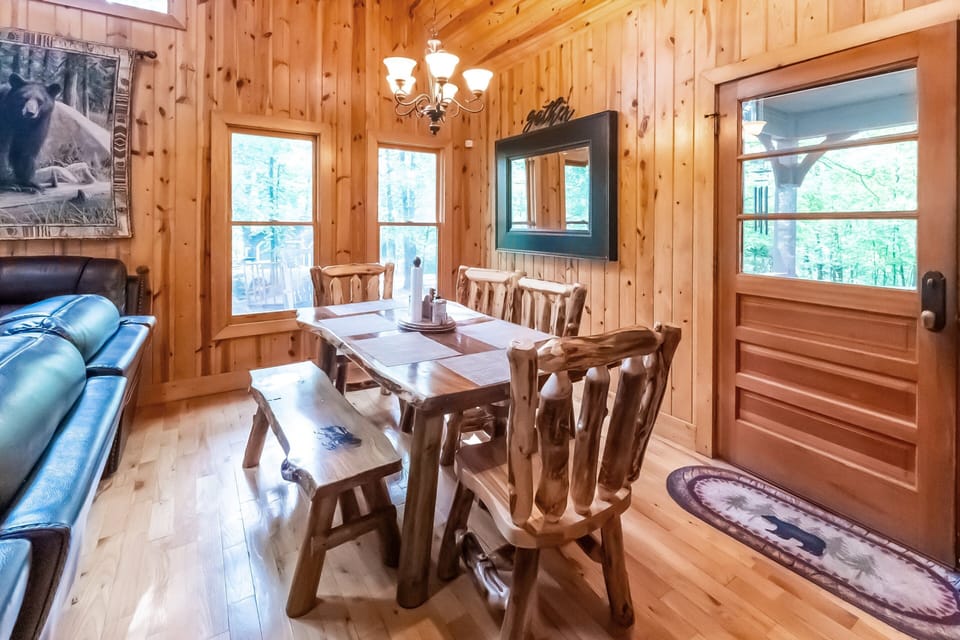 Indoors, Hardwood, Stained Wood, Dining Table, Furniture