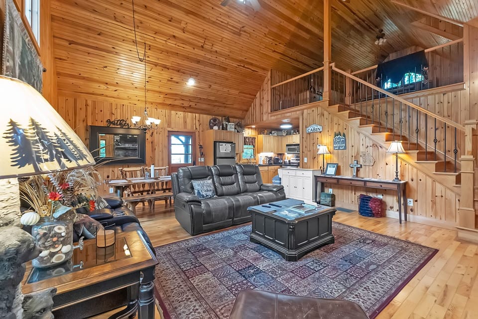 Indoors, Furniture, Living Room, House, Staircase