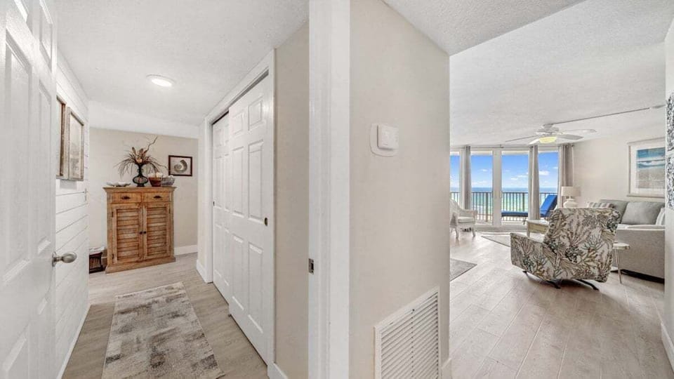 Entry way with master bedroom to the left