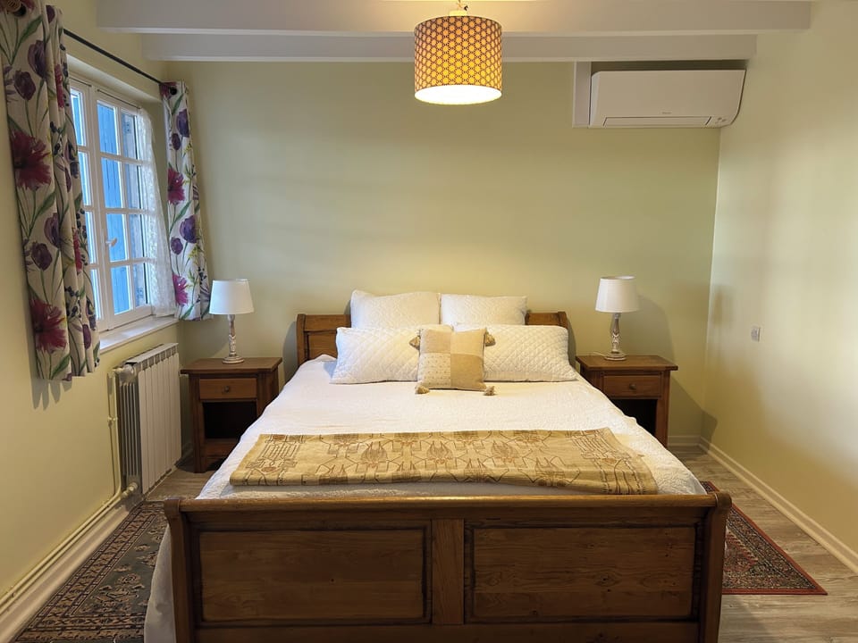 Large comfortable bed. 