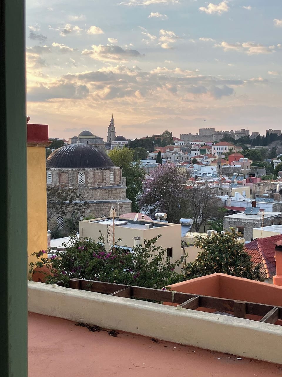 The view from the Medieval room artisit studio
